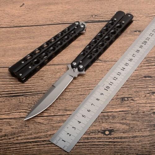 NEW Fashion 7 cr13mov blade Folding Camping Outdoor Pocket Knife Balisong Hunting Training Survival Tactical EDC Kitchen Tools
