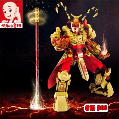 Sluban 615Pcs Monkey King WuKong Warrior Mecha Robot Model Building Blocks The Journey to the West Classic Education Toys Gifts