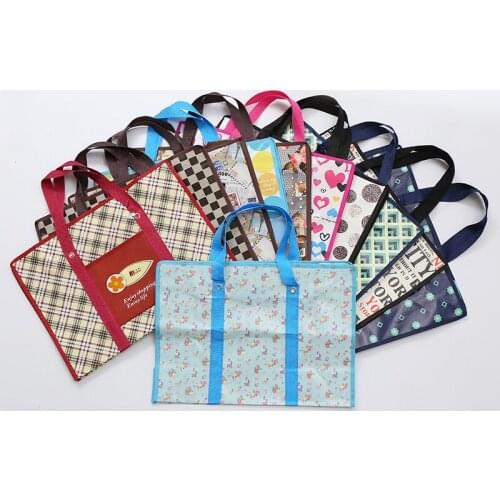 Fashionable Color Printing Moving Storage Bag Large Clothes Duffel Bag Convenient Folding Non-woven Travel Tote Bag
