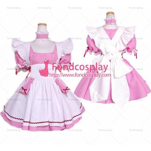 Lockable sissy maid dress cotton uniform Tailor-made [G1613]