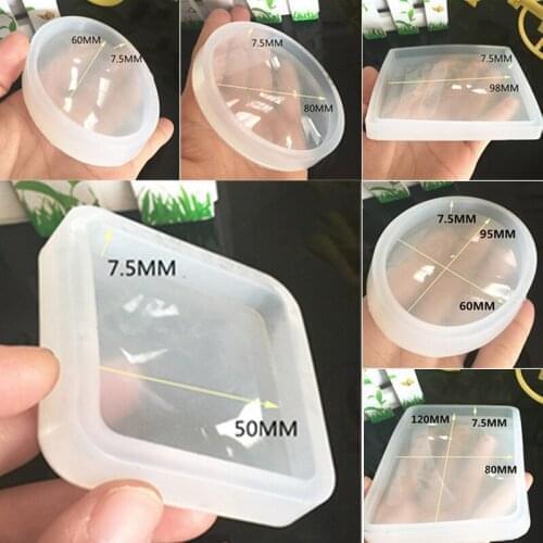 1pc Silicone Mold Soft Clay Mud Pressing Tools Free Polished Plate Mold Base Plate Glue Pad Mould Various Shapes Mould
