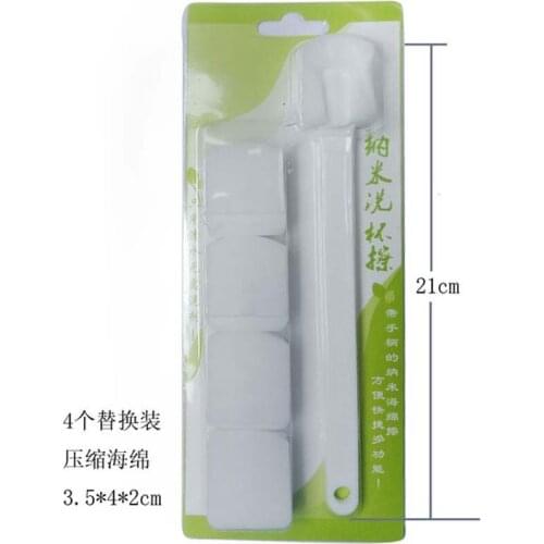 2/1Pcs Magic Sponge Cleaning Brush Sponge Set Long Handle Replacement Bottle Cup Brush Bottle Brush Compressed Cleaning Products