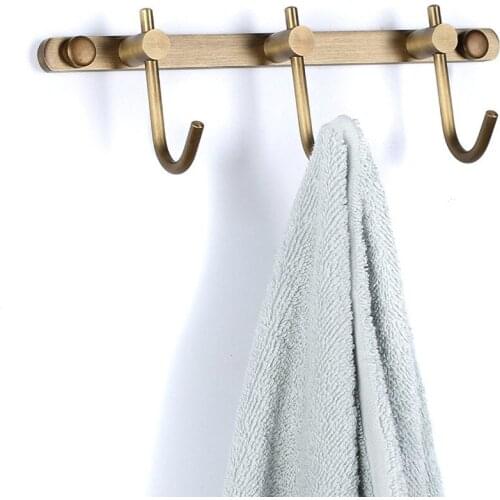 Leyden 3 Rows Antique Copper Vintage Robe Hooks Coat Hat Holder Hooks Clothes Hooks Wall Home Kitchen Bathroom Accessories