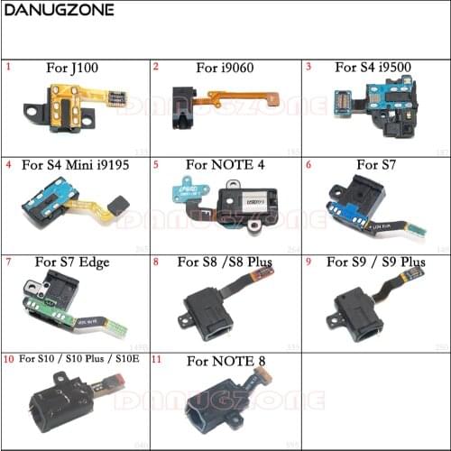 Headphone Audio Jack Earphone Socket Flex Cable For Samsung Galaxy S7 Edge S8 S9 Plus S9+ S10 S10E S4 Mini i9500 j100 NOTE 4 8