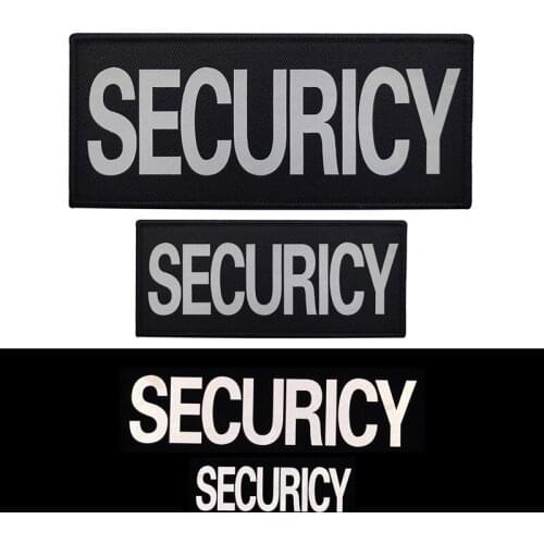 Strip Large Reflective IR SECURICY Patches Night Identification Chapter Back Armband Velcro Hook & Loop Backpack Coat Vest