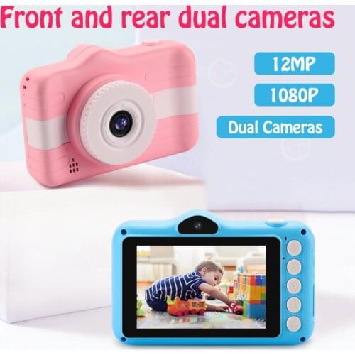 Children Camera 1080P Video Camera 12MP 3.5 inch Mini Educational Toys For Child Camera Front and Rear Dual Camera Cute Kids Cam