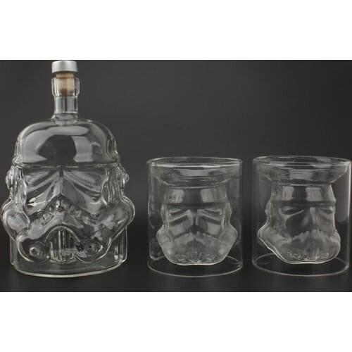 Personalized Baibing Hip Bottle Wine Glass Set Liquor Bottle Double Glass Cup Creative Wine Set Gift Gift Box