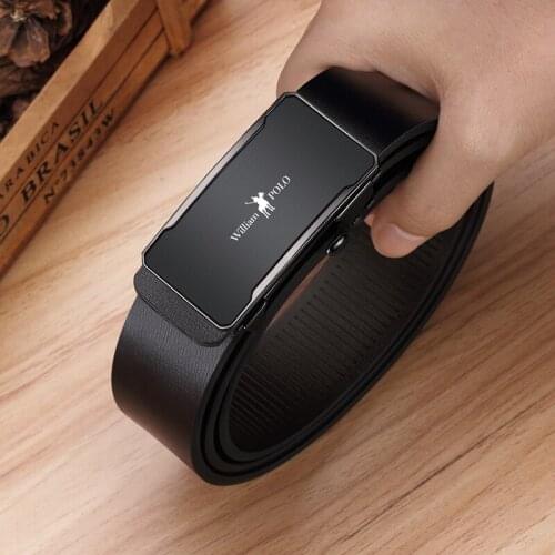 Leather Mens belt automatic buckle luxury brand mens belt fashion belt