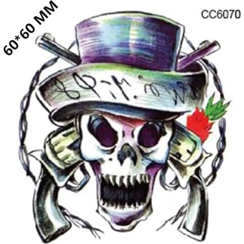 Mini Body Art waterproof temporary tattoos for men women punk design flash tattoo sticker Free Shipping CC6070