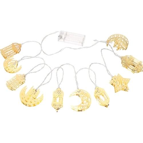 Moon & Palace/Moon/Palace/Mubarak Eid Mubarak Decoration LED String Light Night Lamp Hanging Ramadan Islamic Party Lights