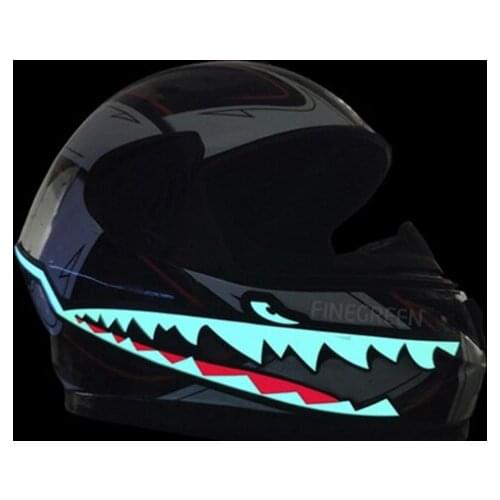 Motorcycle Helmet Decals Decorative Flashing Stripe LED Night Riding Lights Helmet Decoration Kit Reflector