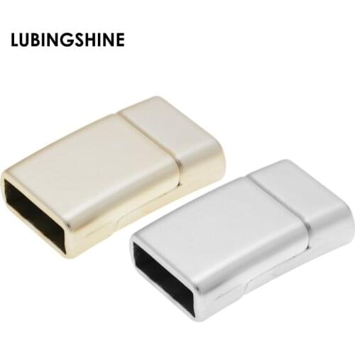 Newest Clasp Matter Gold Silver Plated Leather Bracelet Magnetic Clasp Buckles Jewelry Findings Components JJAL C78