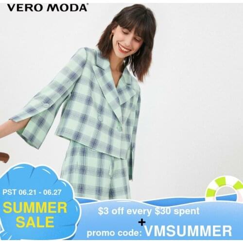 Vero Moda Women Retro Plaid Pocket Suit Shorts | 320215521