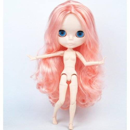 Nude Doll Candy Blonde hair Centre Parting wave hair Blyth Dolls Joint Body DIY BJD toys Fashion Dolls 19 Joints toy for Girl