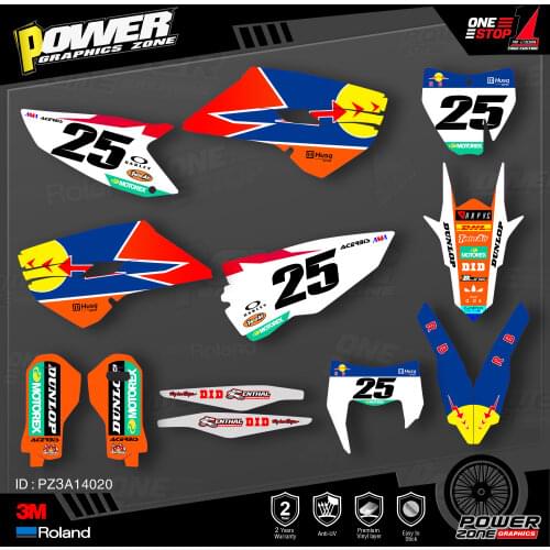 PowerZone Custom Team Graphics Decals 3M Stickers Kit For Husqvarna Sticker Decal 2014-15 TC FC 2015-16 FE TE 125 to 450cc 20