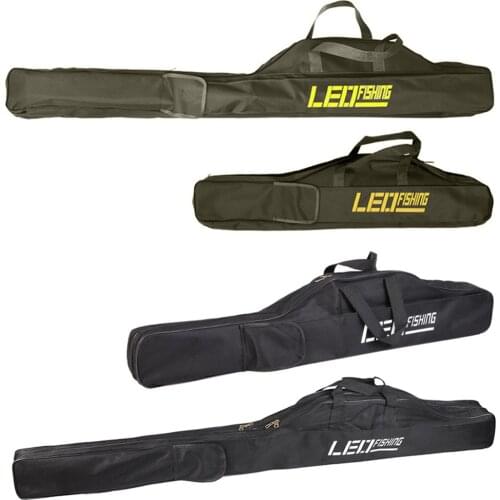 Portable Foldable Fishing Rod Carrier Durable Oxford Cloth Fish Pole Tools Tear-Resistant Waterproof Storage Bag Case