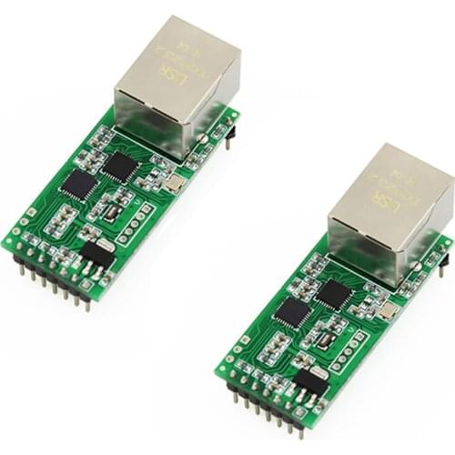 Serial TTL to Ethernet Module TCP IP UDP Network Converter RS232 RJ45 LAN Module with HTTPD Client Tniy Size USR-TCP232-T2