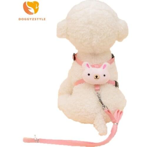 Cute Animals Puppy Dog Harness Leash Set Pet Walking Leads for Small Dogs Cats Adjustable Dog Harness 6 STYLES DOGGYZSTYLE