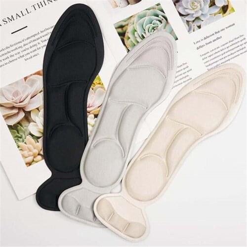 7D Memory Foam Insole Pad Inserts Heel Post Back Breathable Anti-slip High Heel Shoe Protector Shoe Cushion Arch Support Insoles