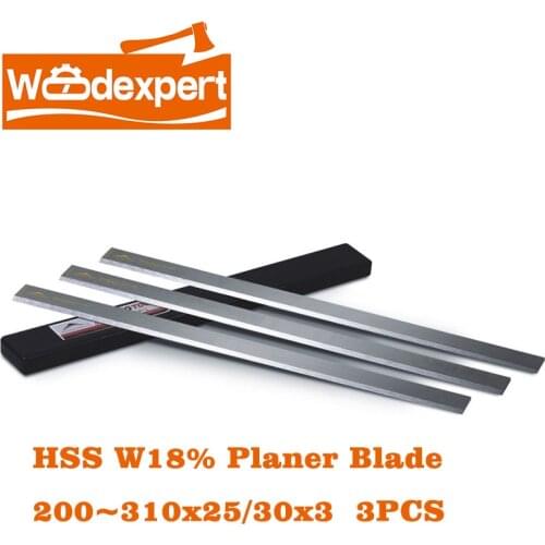 HSS Planer Blade Knife W18%for Jointer Thickness&Surface Woodworking Planer /Wood Line Machine,Length 200mm-310mm/ 7-12 Inch