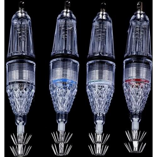 LED Fishing Lure with Hook Night Flashing Fishing Lamp Underwater Fishing Light Squid lamp Lures Fishing Tackle