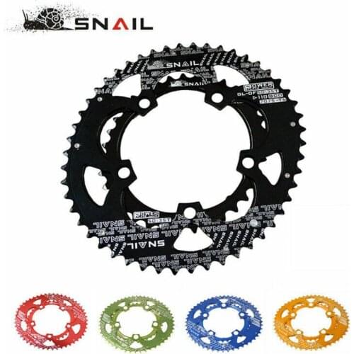 SNAIL 110BCD Chainring Road Bike 50T/35T Double Bicycle Chain Ring Oval Aluminum Cycling Chainwheel Disc Fit SHIMANO SRAM FSA