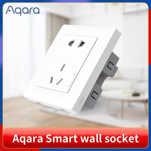 Original Aqara Smart wall Socket Zigbee WIFI Remotel Control Wireless Switch Work with Smart Home Kits APP