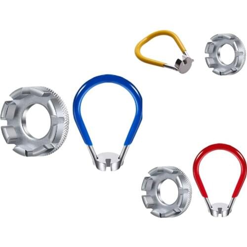 2 Pcs Bike Spoke Tool Bicycle Spoke Wrench Cycling Pocket Tools 6 In 1 Bike Rim Correct Kit Spoke Tool