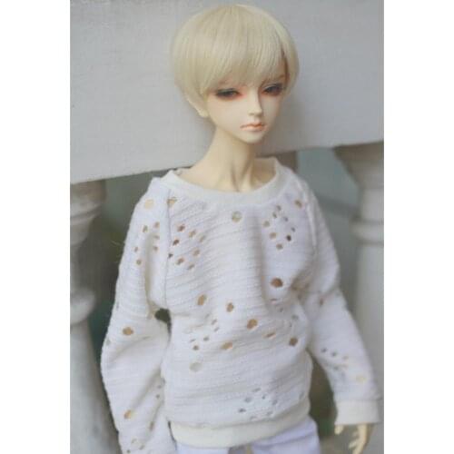 [wamami] White hollow knitted raglan sleeve 1/3 1/4 SD17 BJD Dolls Dollfie Outfits