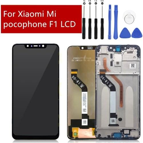 For Xiaomi poco F1 LCD Display Touch Screen Digitizer Assembly for xiaomi mi Pocophone F1 LCD Xiaomi F1 LCD with frame