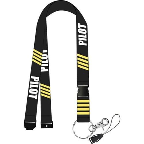 1pc Key Chain Credit Card Holder ID Card Badge Holder Pilot Card Holders Office Supplies With Neck Strap Flight Lanyards