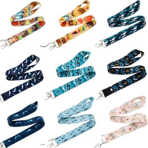 10pcs/lot BH1593 Blinghero Cartoon Hedgehog Whale Dolphin Rabbit Lanyard Phone Badge Holder Neck Strap Keyring Strap Lanyard