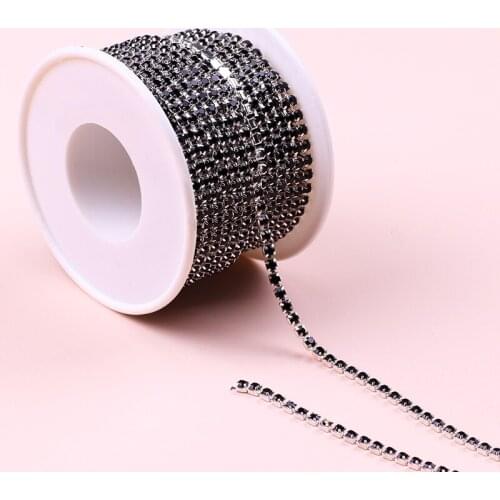 10 Yard Rhinestone Cup Chain Dress Decoration Trim,Dense And Closed Garment Diy Crystal Trimming