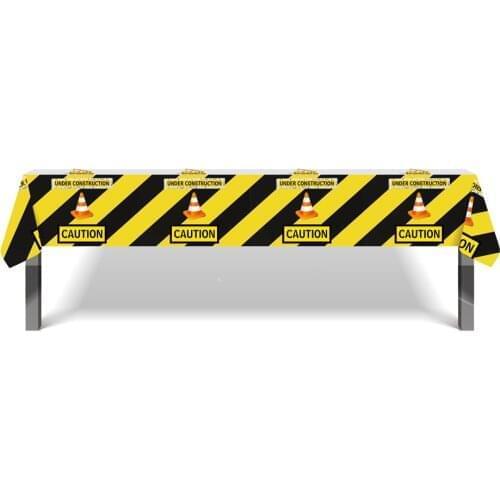 130*220cm Construction Tablecloth Party Decorations Cartoon Car Excavator Disposable Tablecover Happy Birthday Party Favors