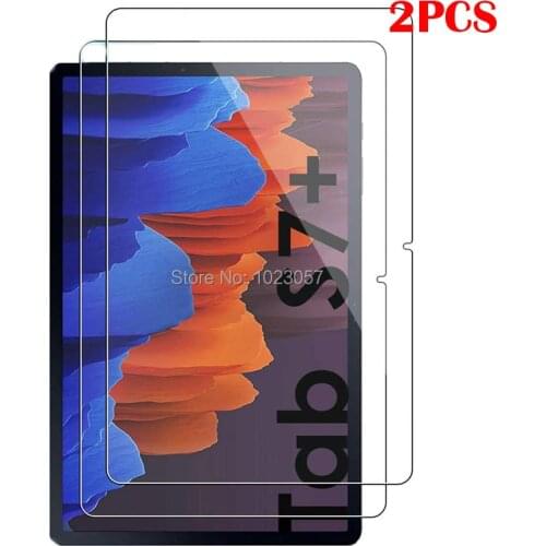 2PCSFor Samsung Galaxy Tab S7 S7+ Plus Tempered Glass Screen Protector SM-T870 SM-T875 SM-T976 0.33mm 9H HD Explosion-Proof Film