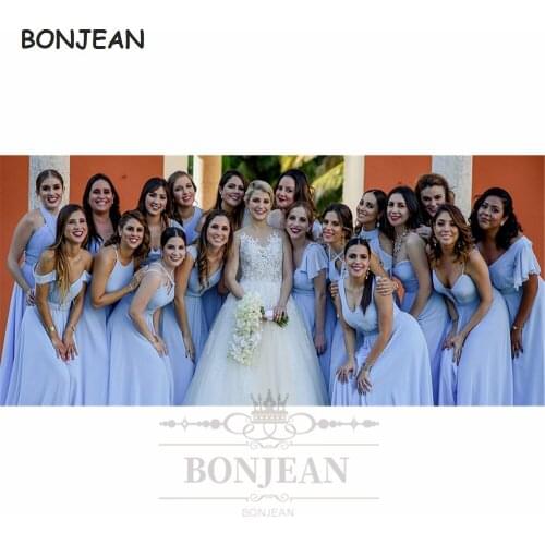 2021 lavender Bridesmaid Dresses A Line Chiffon South African Lace Up Black Girls Bridesmaid Dress