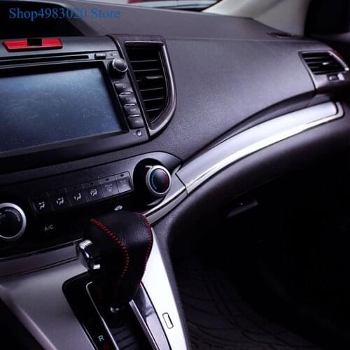 3pcs/lot ABS Chrome grain Center Console Cover Trim Car Styling For Honda CRV CR-V 2012 2013 2014 2015 2016 Accessories