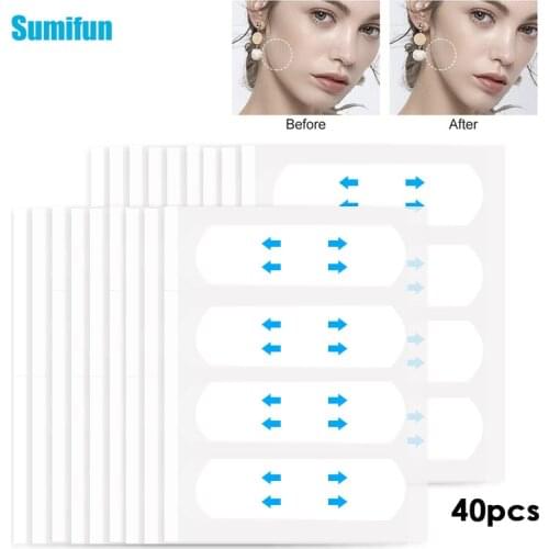 40Pcs Invisible Thin Face Stickers V-Shape Chin Adhesive Tape Waterproof Facial Line Sagging Face Lift Up Fast Beauty Care