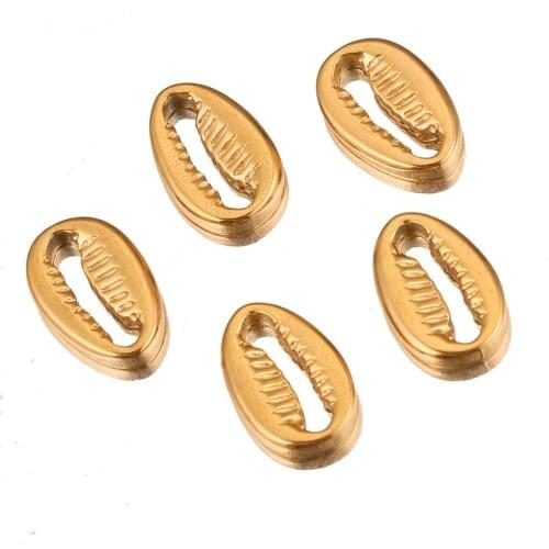 5pcs/lot Stainless Steel Shell Pendants Charms Connectors for DIY Necklace Earrings Jewelry Making Findings Bracelets Supplies