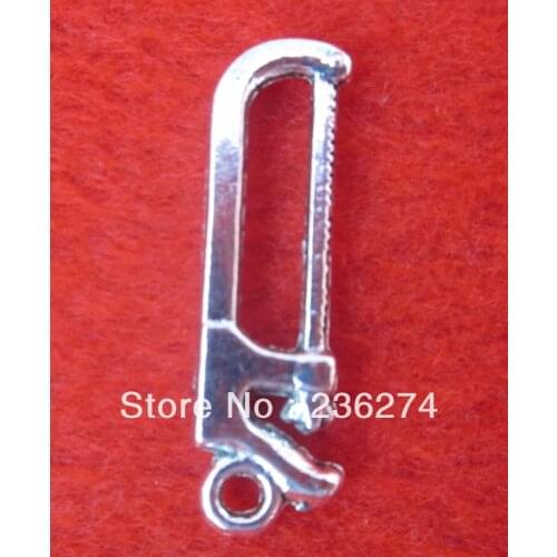 500Pcs tibet silver saw Charms Pendants Alloy Chrms Findings 26*8mm bead