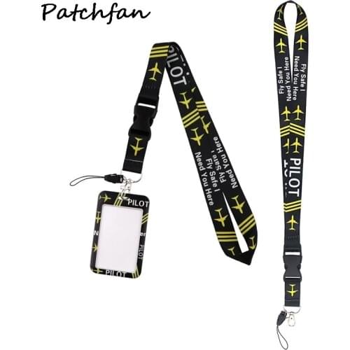 AD666 Patchfan Fashion Fly Safe Need You Here Necklack Lanyard Key Gym Strap Multifunction Mobile Phone With Card Holder Cover