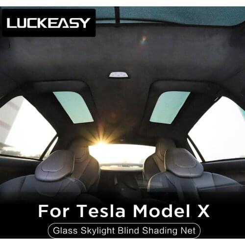 LUCKEASY Skylight Blind Shading Net For Tesla Model X or Tesla ModelS Glass Roof Sunshade Car Skylight Blind Shading Net