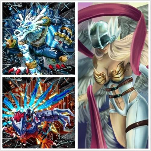 Mechanics digimon figure stickers anime poster hd Home Decor painting wall bedroom poster Study Bedroom Bar Cafe Wall painting