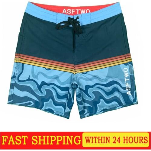 Bermuda Summer Mens Beach Pants Hawaiian Style Mens Printed Beach Surf Pants Casual Shorts Five-Point Pants Swimming trunks
