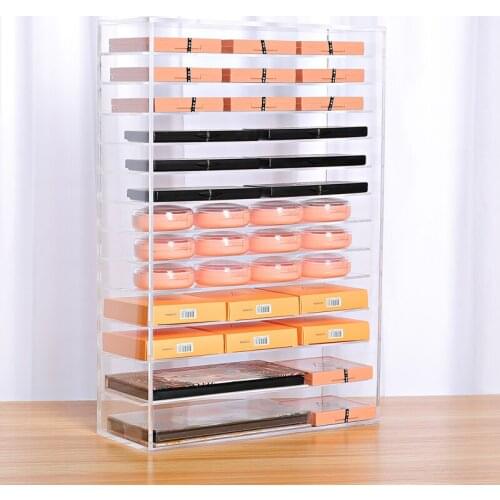 Oversized acrylic eyeshadow storage box lipstick lipstick eyeshadow rack cosmetic finishing storage
