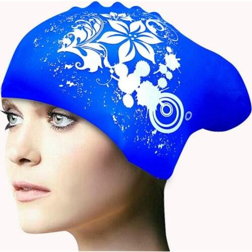 Large Silicone Swimming Cap For Long Hair Womens Waterproof Swim Caps Women Ladies Diving Hood Hat Natacion Men Bonnet Bain