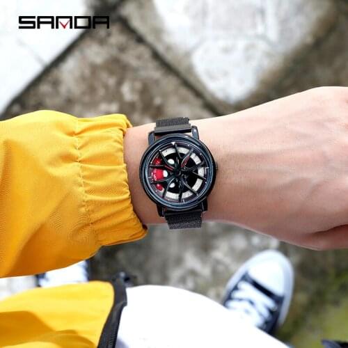 BASID Top Brand Luxury Car Wheel Watches Fashion Mens Sports Watch Quartz With Rim Hub Gentleman Clocks Male For Gifts Modern