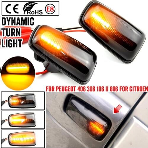 Dynamic LED Side Marker Light Signal Blinker for Citroen Berlingo Jumpy Saxo Xantia Xm ZX Peugeot 106 36 406 806 EXPERT PARTNER