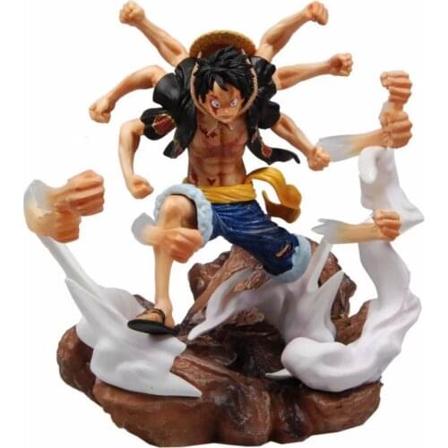 Anime One Piece Monkey D Luffy GEAR 4 Fourth Gomu Gomu no Gatling GK PVC Action Figure Statue Collection Model Kids Toys Doll