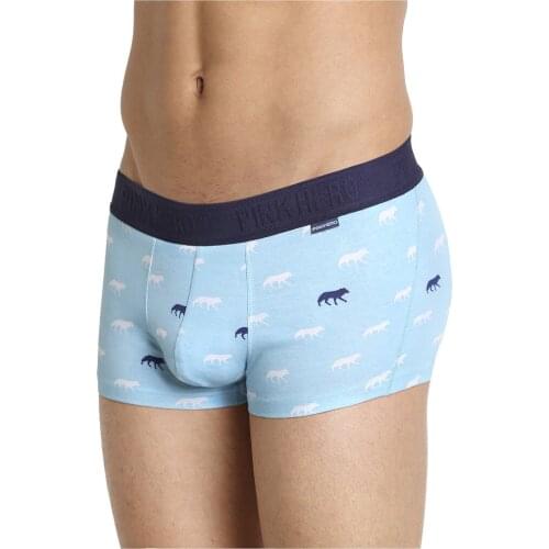 PINK HEROS brand Men Underwear Short Print Stripes Underpants Pouch Soft Cotton Pantie Breathbale Knickers Cute Soft Shorts